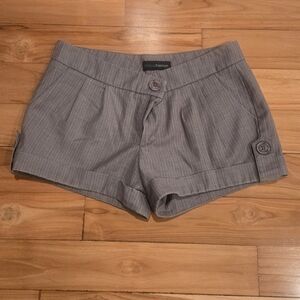 Gray Pin Striped Shorts